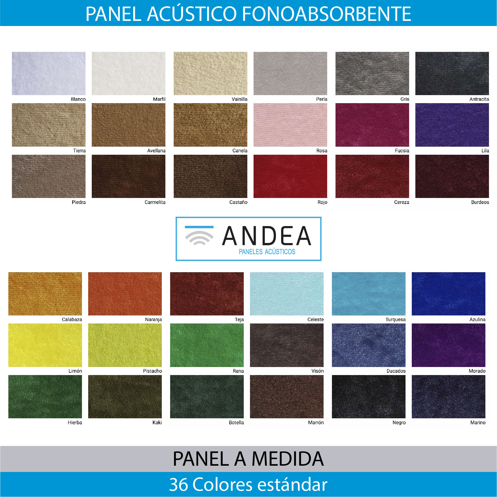 Los 36 colores estándar